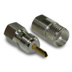 182124 Amphenol UHF Male Solder Connector for Cable Group 217 (RG217)