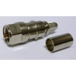 EZ-240-FM-75-X Times Microwave Type-F Male Crimp Connector LMR®240-75