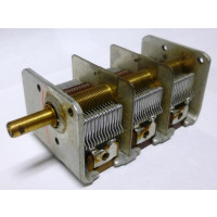 074-048 ASP 3-Section Variable Antenna Capacitor 15-520pf Per Section