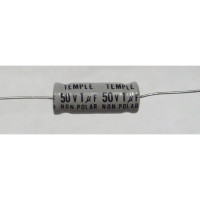 1-50A Temple Axial Capacitor 1uf 50v 