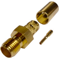 132240 Amphenol SMA Straight Female Crimp Connector, Cable Group X