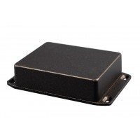 1590WTFLBK Hammond Black Watertight Diecast Box Enclosure with Flange 