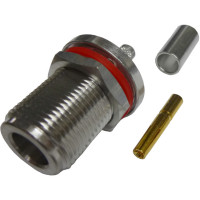 172106 Amphenol Type-N Female Bulkhead Crimp Connector for Cable Group C