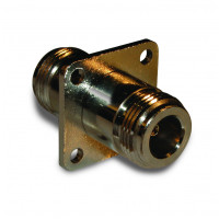 172278 Amphenol Type-N Female to Female 4 Hole Panel Mount IN Series Adapter