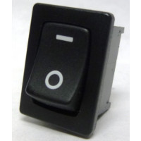 1801-W Rocker Switch, SPST, 6a 250vac (White Lettering)