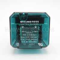 188-25B2U1 Midland Ross SPST 12vdc 30a Relay (NOS)