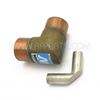 201-025 Myat 50 Ohm Right Angle 1-5/8" to 1 5/8" EIA Adapter (Pull)