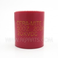 20DK-T5 Ceramite Doorknob Capacitor 500pf 20KVDC (Pull)