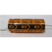 501D Capacitor 2200 uf 16v, axial,  Sprague