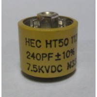 580240-7  High Energy Doorknob Capacitor, 240pf 7.5kv, HT50V241KA 10%