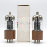 5933-JAN-CHS Sylvania Tetrode Vacuum Tube with Black Plate Gold Label Matched Pair (2) (NOS)