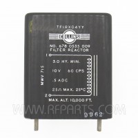 678-0535-009 Collins TFIRX04YY Filter Reactor 10v 60Hz .5 Amps (NOS)