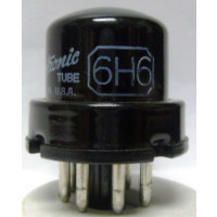6H6 RCA, GE, Sylvania, Zenith Twin Diode Tube (NOS/NIB)