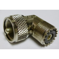 83-1AP Amphenol Right Angle UHF Male to Female IN Series Adapter