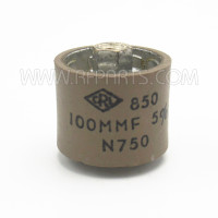 850 CentraLab Doorknob Capacitor 100pf 5KV 5% (Pull)