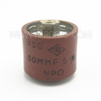 850 CentraLab Doorknob Capacitor 50pf 5KV NPO 5% (NOS)