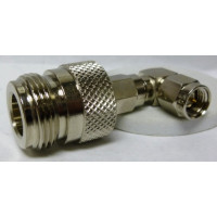 901-10090 Amphenol Right Angle SMA Male to Type-N Female Between Series Adapter  (NOS)