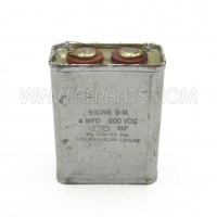 930N8 Cornell-Dubilier Oil-Filled Capacitor 4mfd 600vdc (Pull)