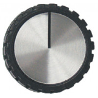 KNOB1I Black Tuning Knob with Chrome Face and Black Pointer 