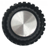 KNOB1J Tuning knob black .9 x 1.06, Chrome cap & no pointer