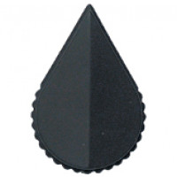 KNOB1K Tuning knob black .71 dia x 1.3, Arrow pointer