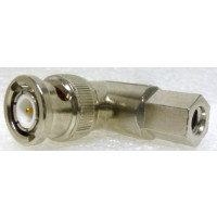 CMC-1011  BNC Male Twist-On Connector, Right Angle, Cable Group C, Alpha (Solid Ctr Cable only)