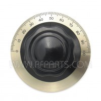 10009 Vintage Millen Radio Dial with Knurled Knob and Metal Skirt with Die Stamped 0-100 (NOS)