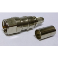 EZ-240-FM-75-X Times Microwave Type-F Male Crimp Connector LMR®240-75