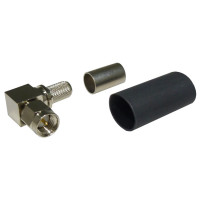 EZ-240-SM-RA  SMA Male Crimp Connector, Right Angle, Cable Group X