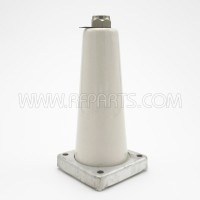 Johnson Glazed Ceramic Pillar with Round Base & Square Metal Attachment Plate (Pull)