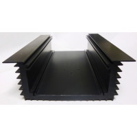 HSBLKU7.5-2  Black Anodized Aluminum Heatsink 4-5/8" x 7.5" x 2" U-Shape
