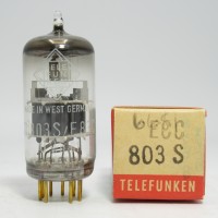 ECC 803S Telefunken Gold Pin High Mu Twin Triode Tube Made In West Germany E83CC, 12AX7  (NOS/NIB) 