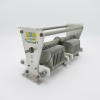 1623  Bud Dual Section Variable Capacitor 20-250pf 2.4kv 0.08" Gap 21 Plates (Pull)