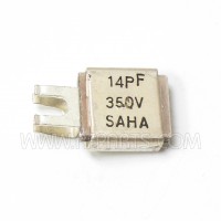 J101-14 Saha Metal Cased Mica Capacitor Case F 14pf 350v (NOS)