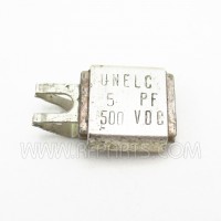 J101-5F Unelco Metal Cased Mica Capacitor Case F 5pf 500v (NOS)