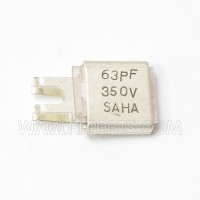 J101-63 Saha Metal Cased Mica Capacitor Case F 63pf 350v (NOS)
