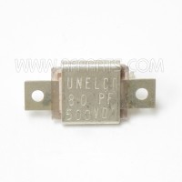 J101-80 Unelco Metal Cased Mica Capacitor Case B 80pf 500v (NOS)