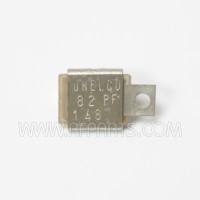 J101-82 Unelco Metal Cased Mica Capacitor Case B 82pf 350v (NOS)