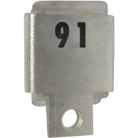 J101-91 FW Metal Cased Mica Capacitor Case A 91pf 350v (NOS)