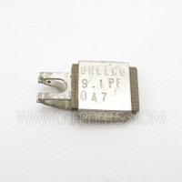 J101-9.1F Unelco Metal Cased Mica Capacitor Case F 9.1pf 250v (NOS)