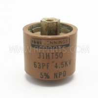 J1HT50 Jennings Doorknob Capacitor 63pf 4.5kv 5% NPO (Pull)