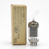 JHS-12AU7 Sylvania Medium Mu Twin Triode Black Plate (NOS/NIB)