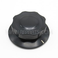  2Z58822-48 Ribbed Black Tuning Knob with Skirt and White Pointer (NOS)