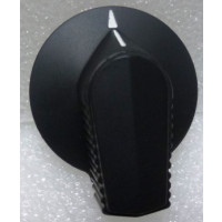 KNOB2K Tuning knob, black w/skirt and White Pointer with Grab Handle, Jan Hardware