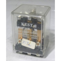 KRUP110  KEST Enclosed Relay, 3PDT 120vac 13a,  (NOS)