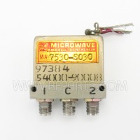 MA7530-S030 Microwave Associates SPDT SMA Female Coaxial Relay 28vdc (Pull)