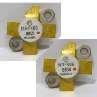 MRF466 Motorola NPN Silicon Power Transistor 40W (PEP or CW) 30MHz 28V Matched Pair (2) (NOS)