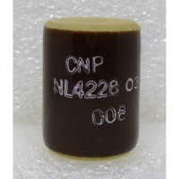 NL422B03-008 CNP Glazed Ceramic Standoff Insulator 1" Long x 3/4" Diameter with Threaded Mounting Holes