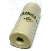 NL523W02-010 Standoff Insulator, Glazed Ceramic, 1 1/4" Long x 1/2" Diameter with Threaded Mounting Holes