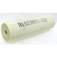 NL523W03-020 Centralab Glazed Ceramic Standoff Insulator 2.5" Long x 3/4" Diameter with Threaded Mounting Holes